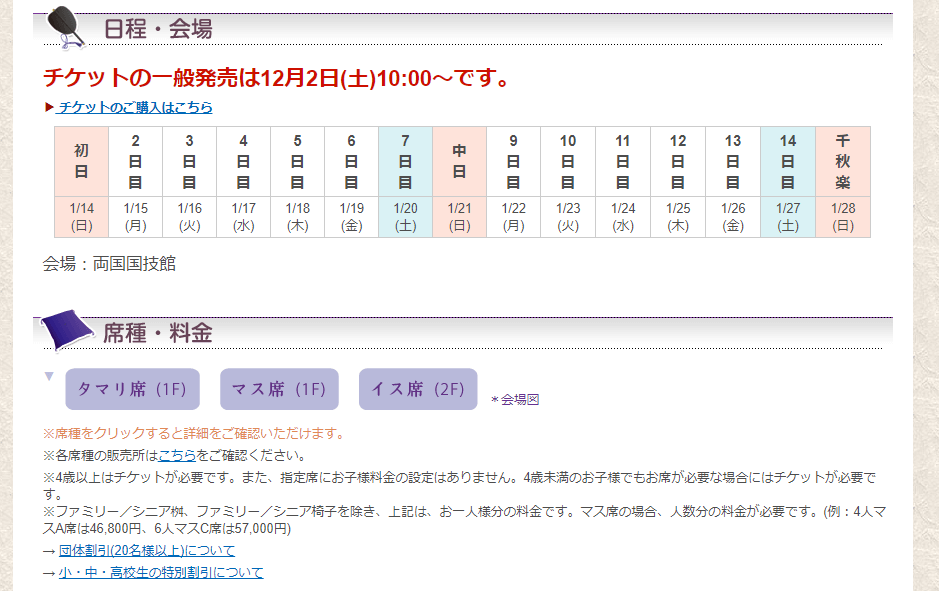 相撲チケット