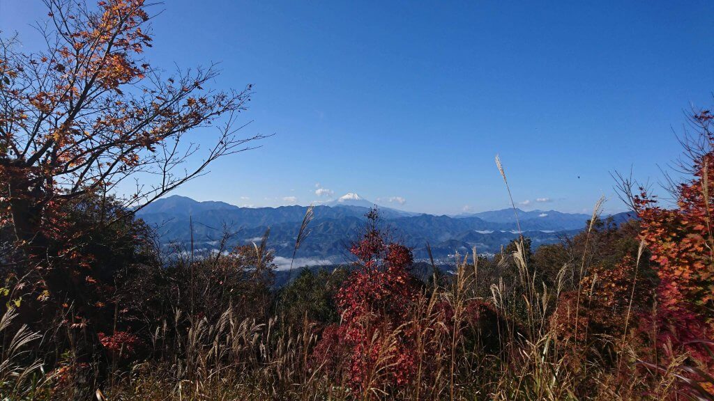 山頂から見えた富士山